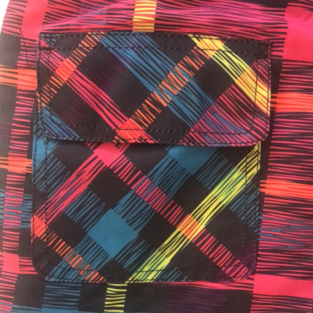 Falls Creek Plaid Snow Ski Pants Black Pink Orange XL 14 to 16 - Picture 11 of 16